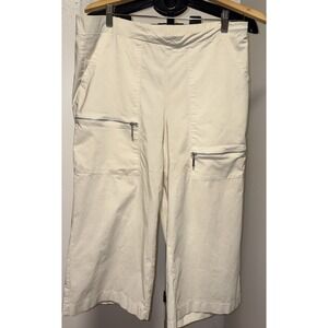 WynneLayers Bengaline Zipper Cropped Pant Cloud Size L off White